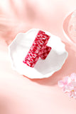 Fiery Red Heart Print Hollow Out Square Hair Claw Clip