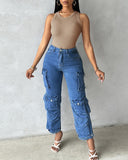 ChicMe Built in Bra Ribbed Round Neck Tank Top