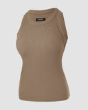 ChicMe Built in Bra Ribbed Round Neck Tank Top