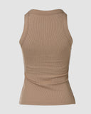 ChicMe Built in Bra Ribbed Round Neck Tank Top