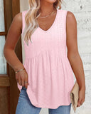 Elegant V Neck Sleeveless Tank