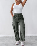 Drawstring Pocket Design Cargo Pants