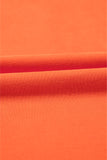 Orange Solid Kangaroo Pocket Half Zipper Oversized Hoodie