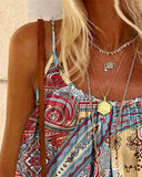 Tribal Print Flowy Cami Top