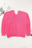 Rose Buttons Front Pocketed Sweater Cardigan