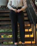 High Waist Straight Leg Work Pants Business Casual Trousers