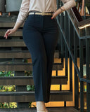 High Waist Straight Leg Work Pants Business Casual Trousers