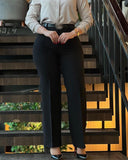 High Waist Straight Leg Work Pants