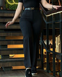 High Waist Straight Leg Work Pants