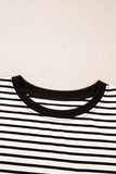 Black Stripe Chest Pocket Patch Round Neck Tank Top