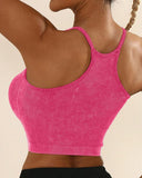 U Neck Racer Back Crop Active Top