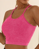 U Neck Racer Back Crop Active Top