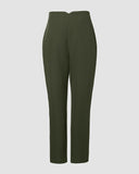 High Waist Cropped Work Pants