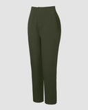 High Waist Cropped Work Pants