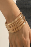 Gold Bohemian Multi Layer Plated Alloy Bangle Bracelet