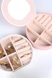 Light Pink Jewelry Organizer Cases with Mirror