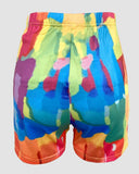 2 Pieces Outfit Anchor Print Round Neck Short Sleeve Casual Top and Striped Print Slim Fit Shorts Set