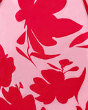 Leopard Square Neck Spaghetti Strap Romper Asymmetrical Lace up Slit Romper