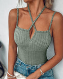 Tied Detail Ribbed Cami Top