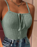 Tied Detail Ribbed Cami Top