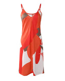 Geo Print V Neck Casual Cami Dress