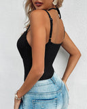 Tied Detail Ribbed Cami Top