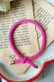 Bright Pink Textured Knotted Thicken Hair Tie