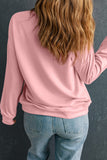 Pink Happy Easter Bracelet Print Drop Shoulder Sweatshirt