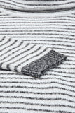 Gray Striped Turtleneck Loose Sweater
