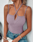 Tied Detail Ribbed Cami Top