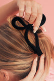 Black Bow Knot Velvet Large Hair Clip