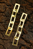 Gold Chain Connect Alloy Dangle Earrings