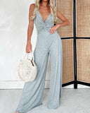 Plunge Twisted Sleeveless Jumpsuit