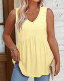 Elegant V Neck Sleeveless Tank