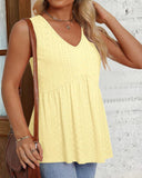Elegant V Neck Sleeveless Tank