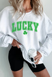 White St. Patricks LUCKY Graphic Corded Sweatshirt