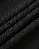 2 Pieces Outfit Plain Halter Cold Shoulder Front Slit Tied Detaill Top with Casual Business Pants Set