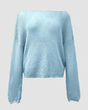 Lurex Cold Shoulder Hollow out Knit Cover Up Casual Drop Shoulder Top
