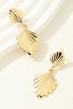 Gold Shell Shape Plated Alloy Drop Earrings