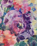 Floral Print Round Neck Long Sleeve T Shirt Casual Slim Fit Top