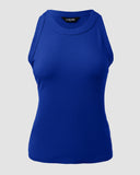 O Neck Sleeveless Basic Slim Fit Skinny Tank Casual Top(Without Pads)