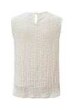 Apricot Guipure Lace Crochet Keyhole Back Tank Top