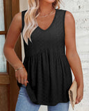 Elegant V Neck Sleeveless Tank