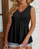 Elegant V Neck Sleeveless Tank