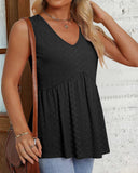 Elegant V Neck Sleeveless Tank