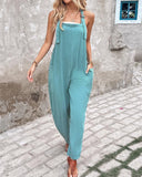 O ring Decor Criss Cross Suspender Jumpsuit