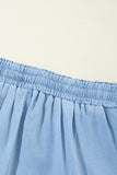 Myosotis Drawstring High Waist Wide Leg Denim Pants