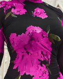 3PCS Crop Top & Shorts Set With Floral Print Sheer Mesh Dress