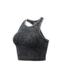 3 Pack Racer Back Textured Crop Tank Top