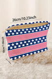 Ivy American Flag Print Zipper Large Cosmetic Bag